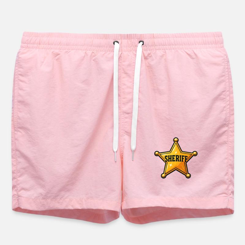 Conception de l’insigne étoile du shérif - Short de bain - rose