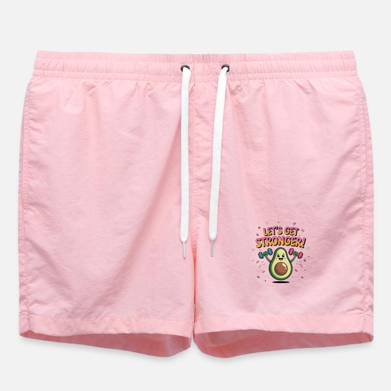 Avocado during training - Swim Trunks - pink