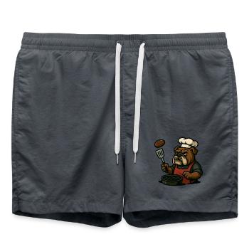Bulldog Grill Master Flipping Steak Art de bande dessinée - Short de bain -  - Devant
