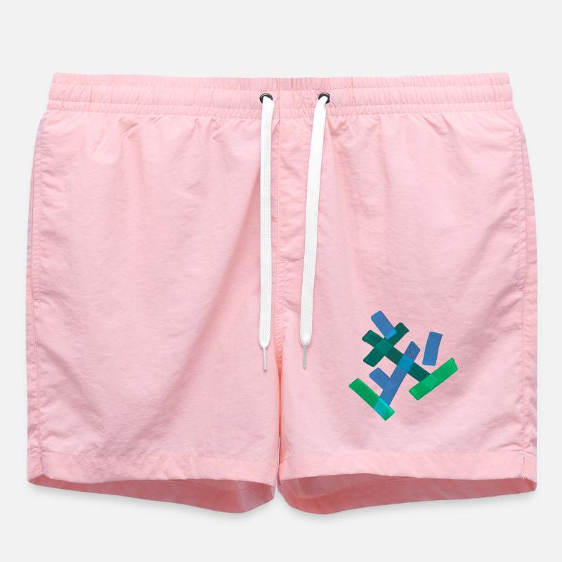 Abstrait - Short de bain - rose