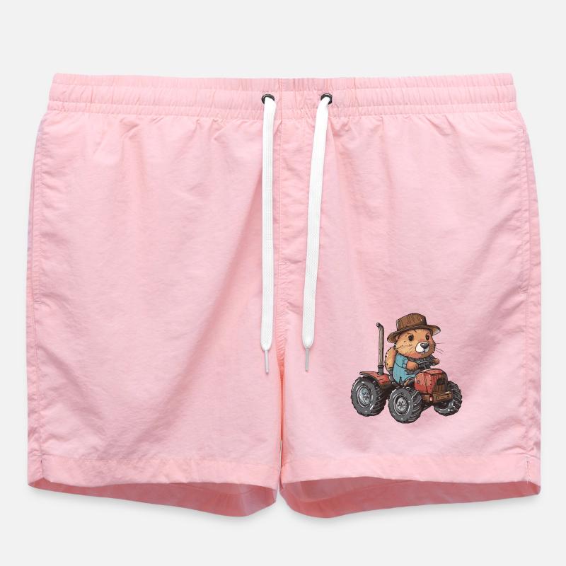 Éleveur de tracteurs de castor - Short de bain - rose