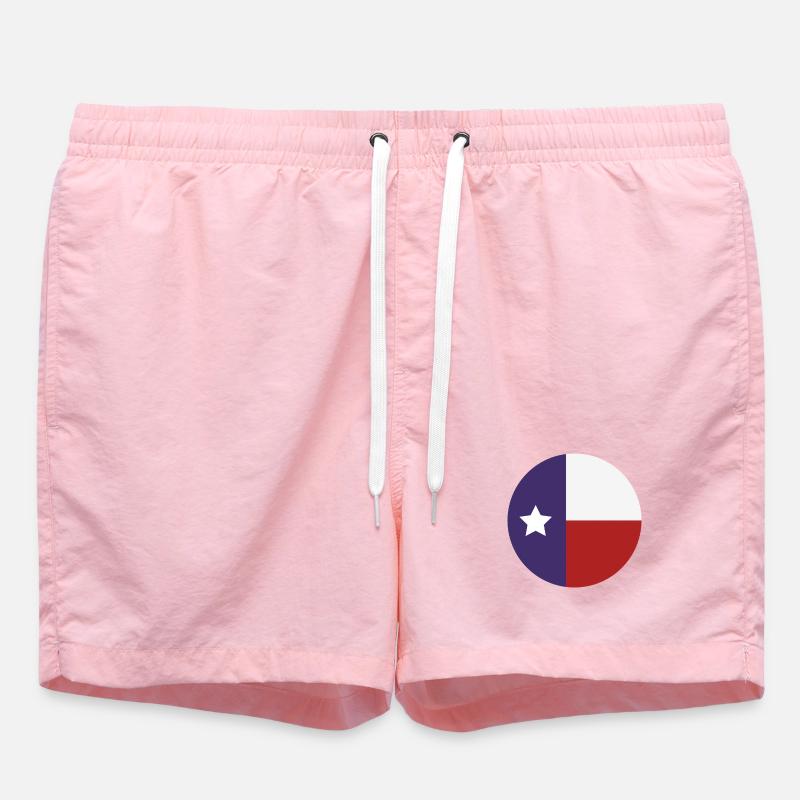 Drapeau rond du Texas - Short de bain - rose