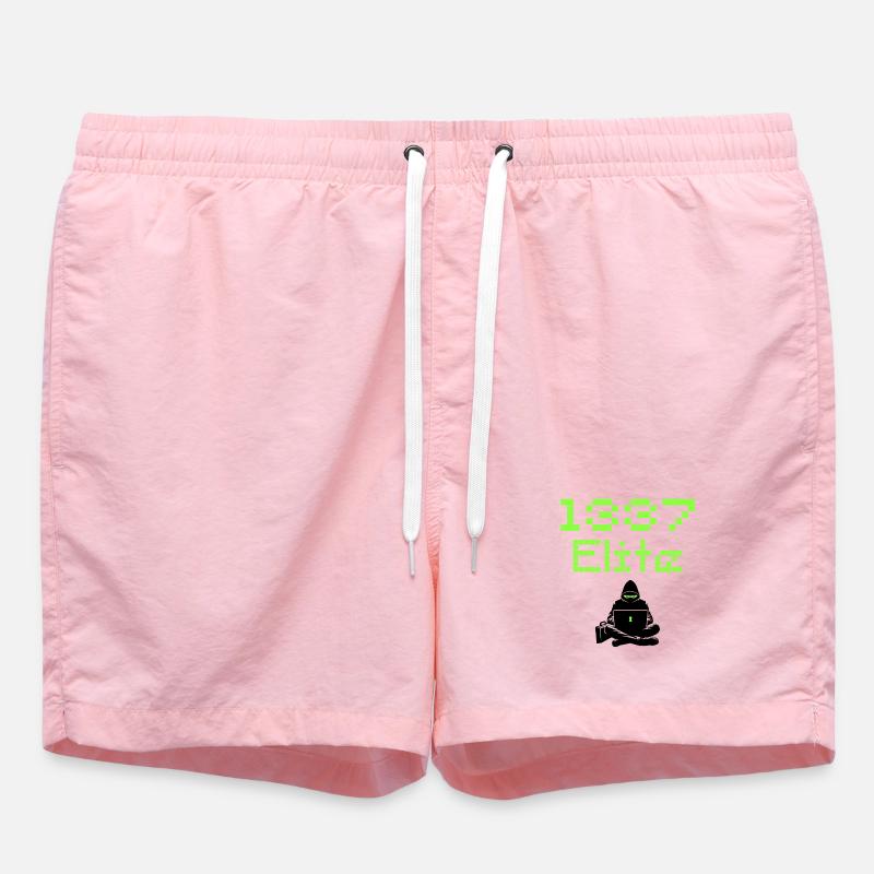 1337 Elite Hacker Squad, Leet Hacker - Badeshorts - Pink