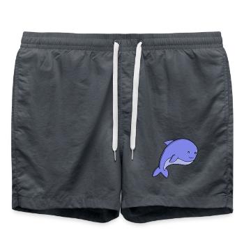 Dessin animé de poisson bleu mignon, dauphin de Kawaii ou marsouin - Short de bain -  - Devant