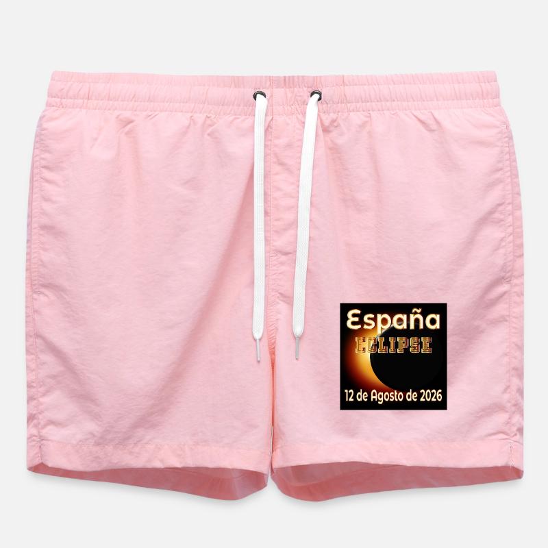 Eclipse Observation Spain - Swim Trunks - pink