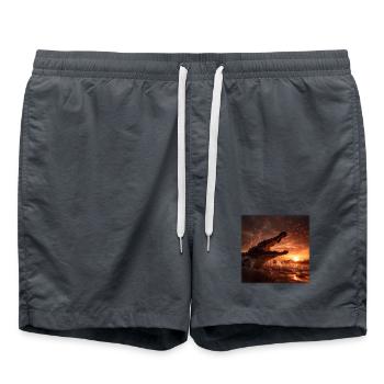 Wild Crocodile Action Sunset River - Swim Trunks -  - Front