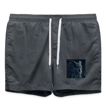 Mystic Eagle Owl Guardian of the Night - Swim Trunks -  - Front