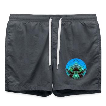 Water creatures in the red - Swim Trunks -  - Front