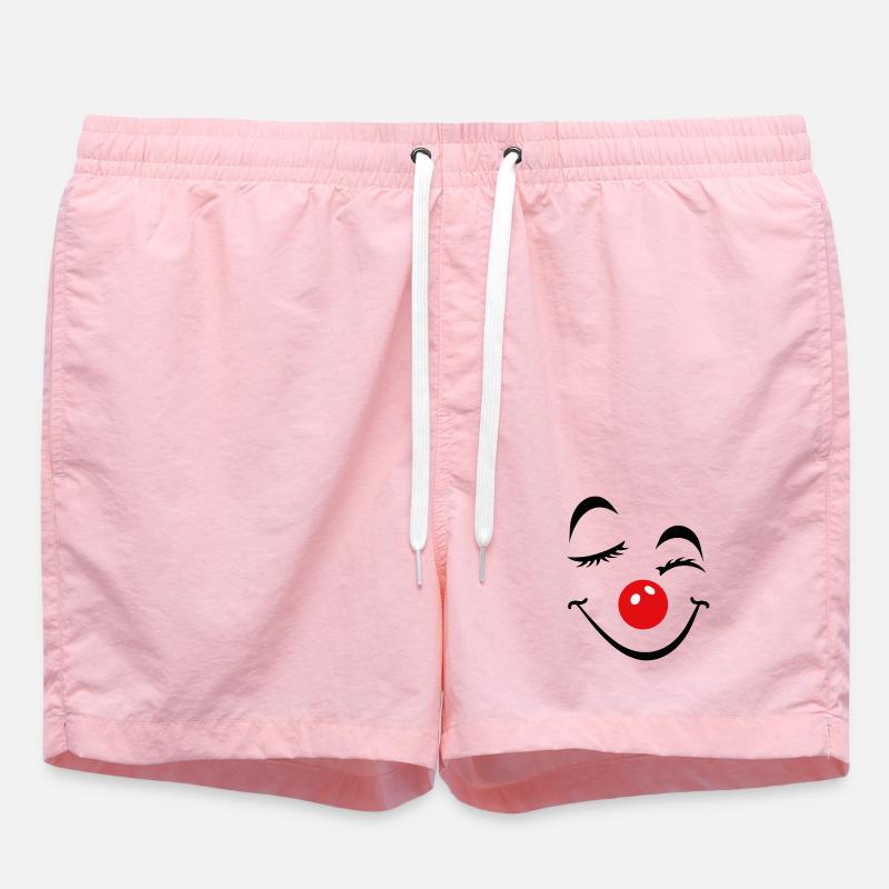 Cheerful Clown Face Carnival Carnival Carnival - Swim Trunks - pink