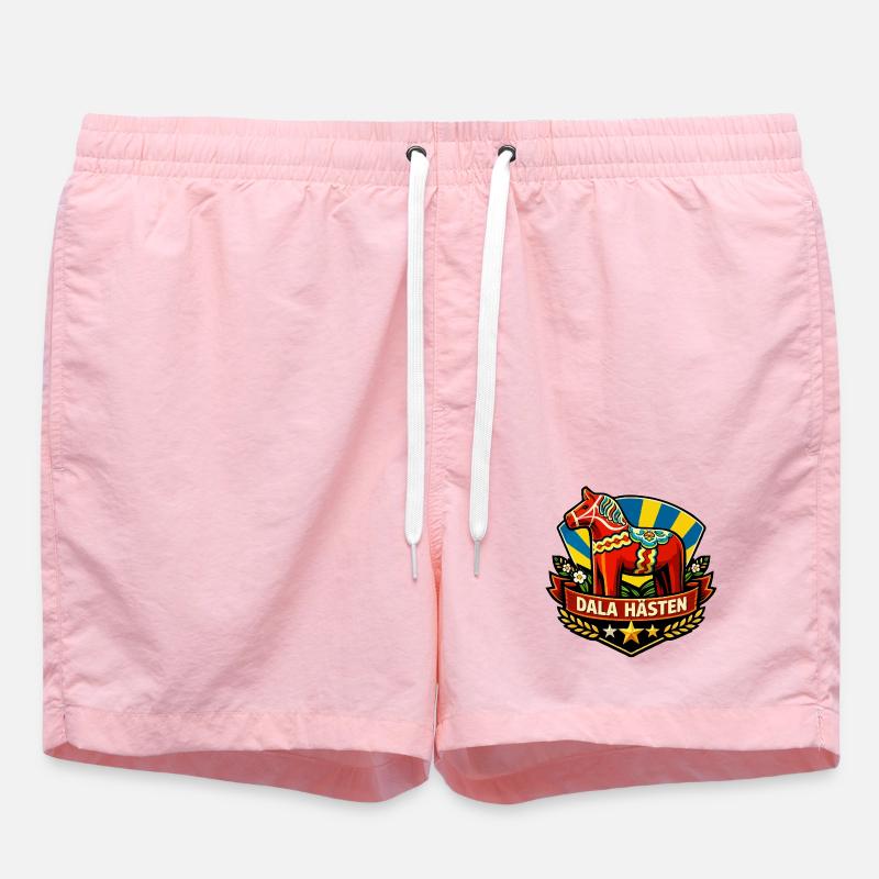 Dala hästen - Swim Trunks - pink