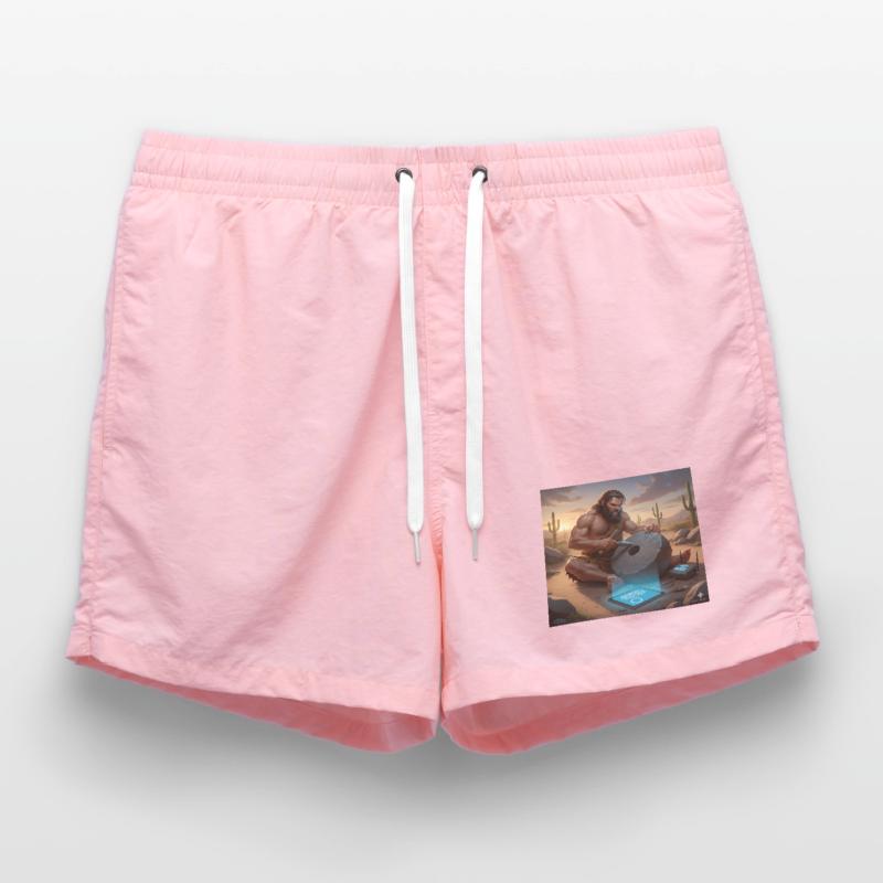 Caveman Tech Support - The First Tutorial Swim Trunks