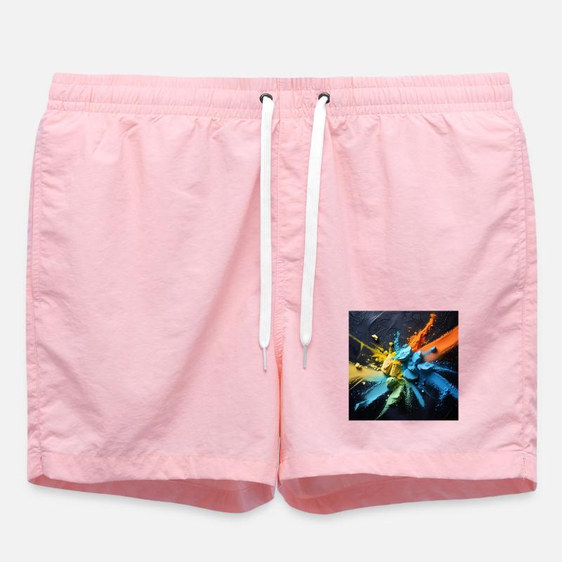 Rainbow dust explosion - Swim Trunks - pink