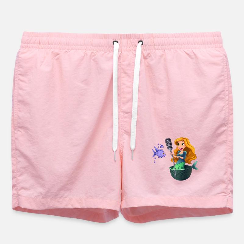 Karaoké sirène sur le net - Short de bain - rose