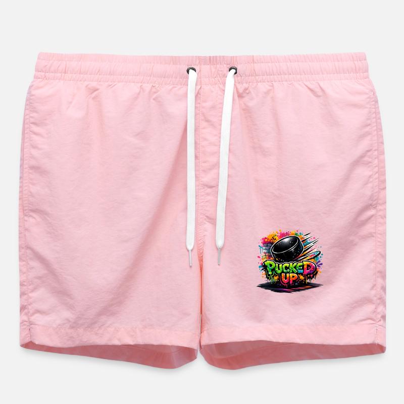 Puck de graffiti complètement déformé - Short de bain - rose