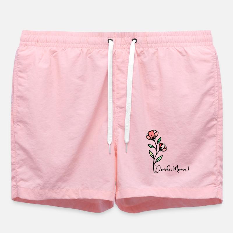 Muttertag Blumen Danke Mama - Badeshorts - Pink