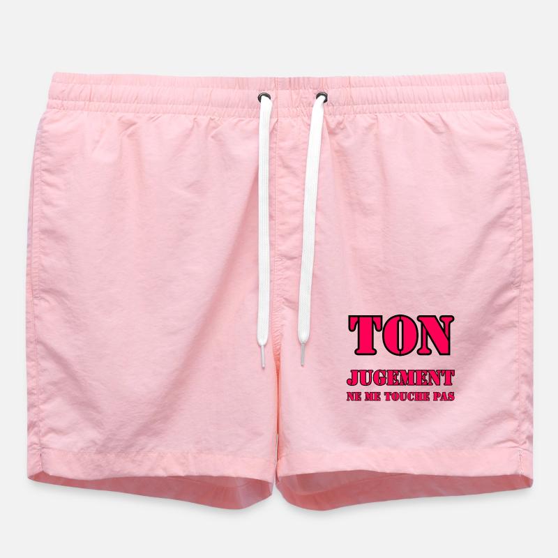 YOUR JUDGMENT DOES NOT AFFECT ME. - Swim Trunks - pink