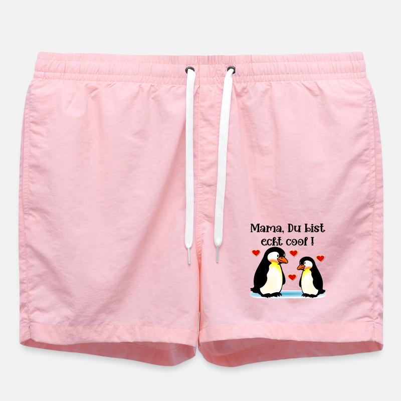 Compliments Maman Fête des Mères Penguins - Short de bain - rose