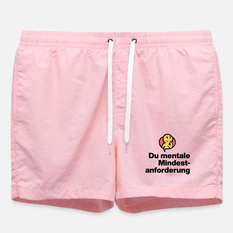 DU MENTALE MINDSTFORDERUNG. SARKASMUS GESCHENK  - Badeshorts - Pink