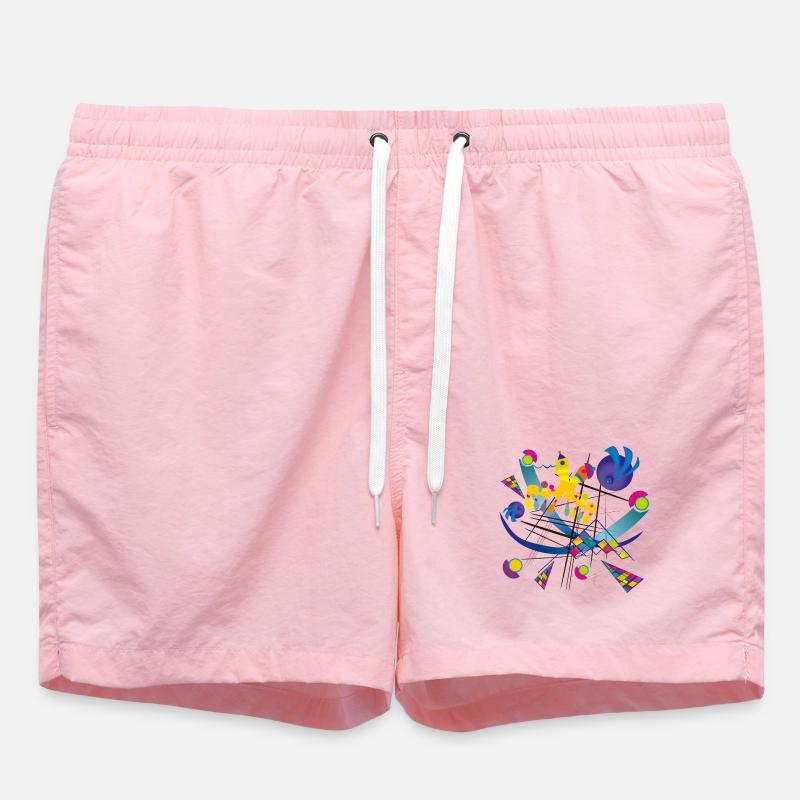 Wearable Art - Visual symphony - Swim Trunks - pink