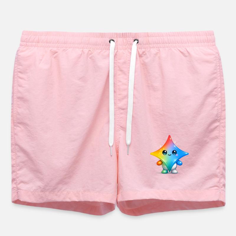 Cute Gemini Star Mascot Sticker - Short de bain - rose