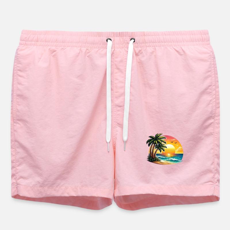 Coucher de soleil à Palm Beach - Short de bain - rose