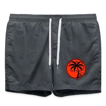 Palm tree icon beach - Swim Trunks -  - Front