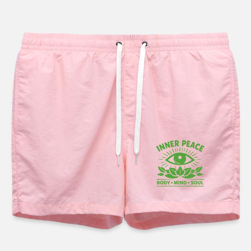 Inner Peace Body Mind Soul Auge - Short de bain - rose