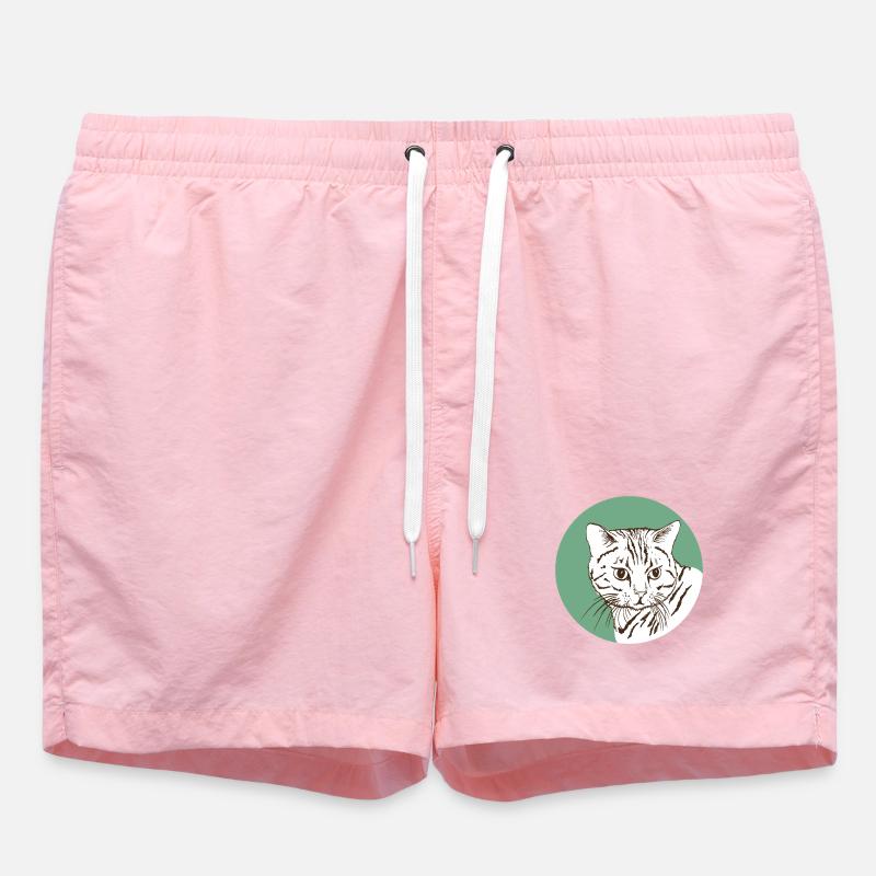 Chat - Short de bain - rose