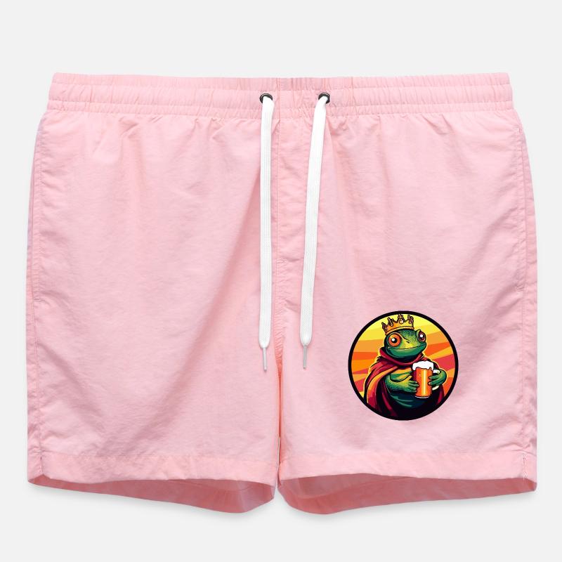 Chameleon Beer Funny - Swim Trunks - pink