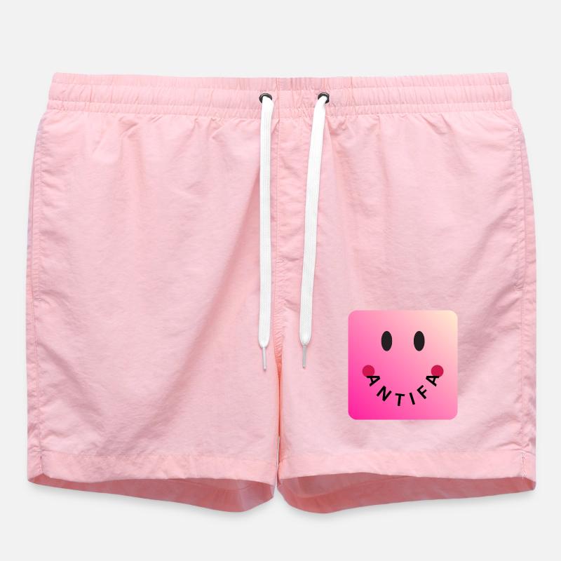 Friendly Antifa Pink | Faute de frappe de Gradient Smile - Short de bain - rose