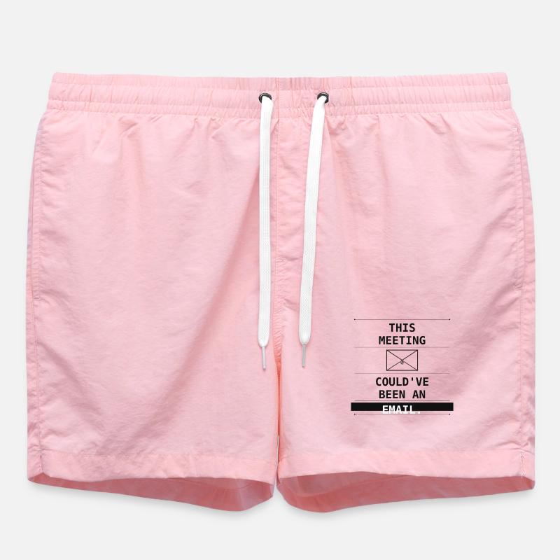 Cette réunion aurait pu être un e-mail - Short de bain - rose