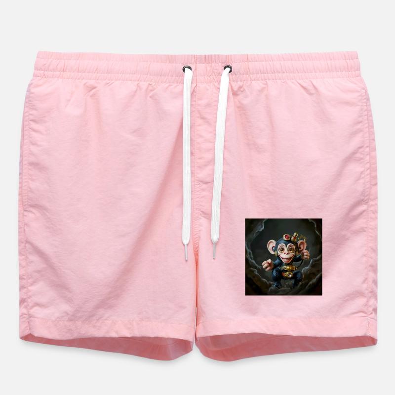 Adventurous steampunk jumpsuit - Swim Trunks - pink