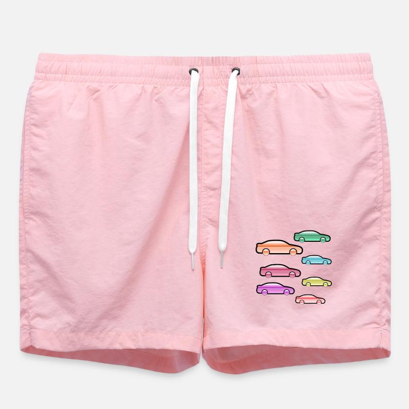 automobiles - Swim Trunks - pink