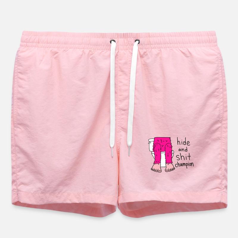Hide And Shit Champion - Swim Trunks - pink