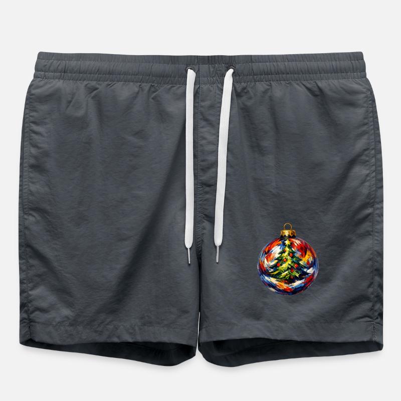 Weihnachtskugel mit Tannenbaummotiv - Badeshorts - undefined