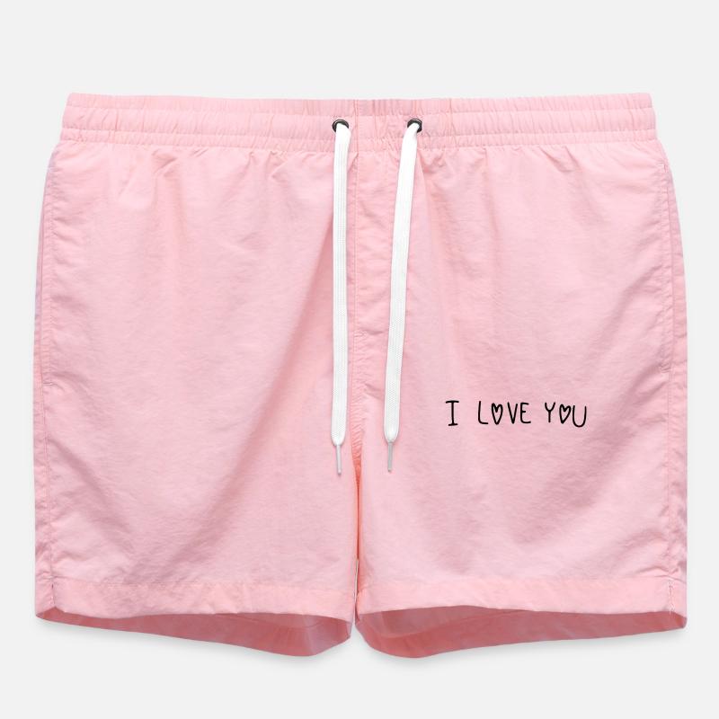 I Love You Scripture - Swim Trunks - pink