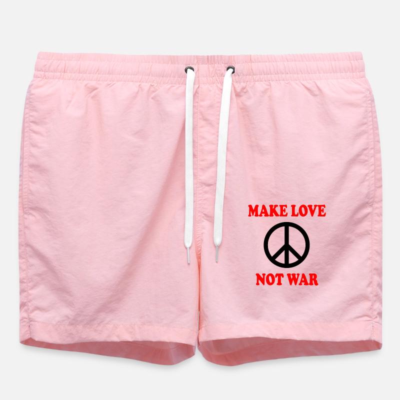 Make love not war - Short de bain - rose