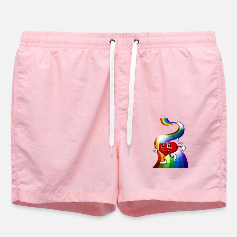 drapeau pride arc-en-ciel - Short de bain - rose