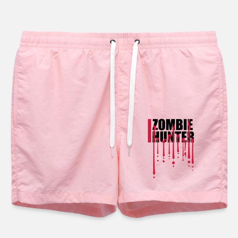 zombie hunter Halloween Zitat - Badeshorts - Pink
