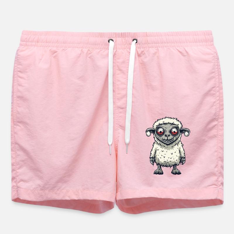 Mouton Halloween Bande dessinée Drôle - Short de bain - rose