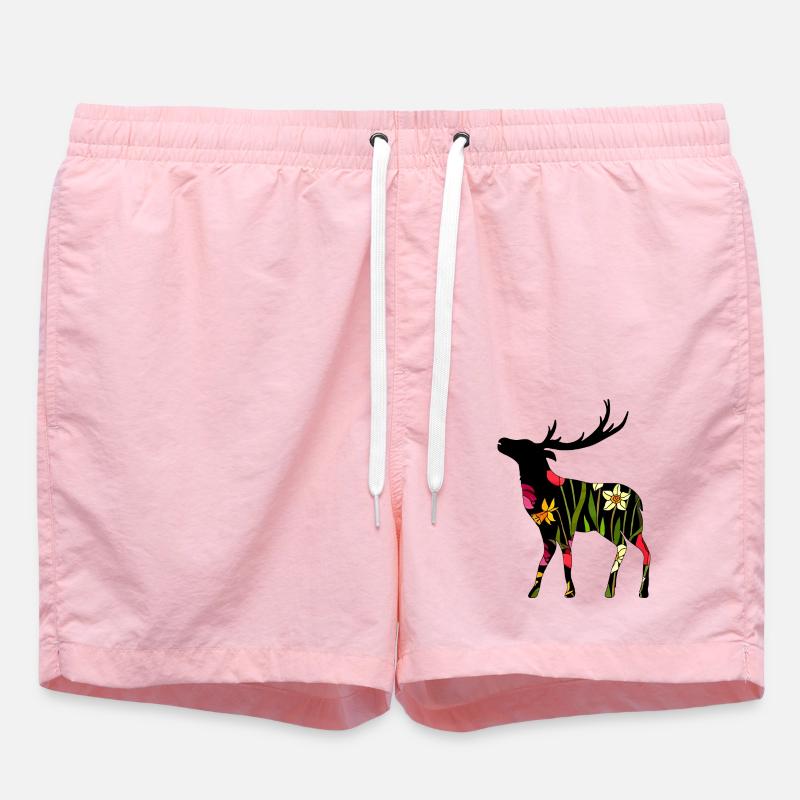 Deer - Swim Trunks - pink