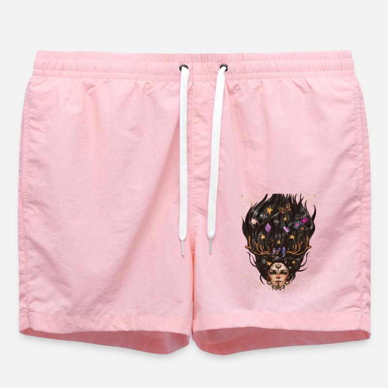 witch tshirt - Swim Trunks - pink