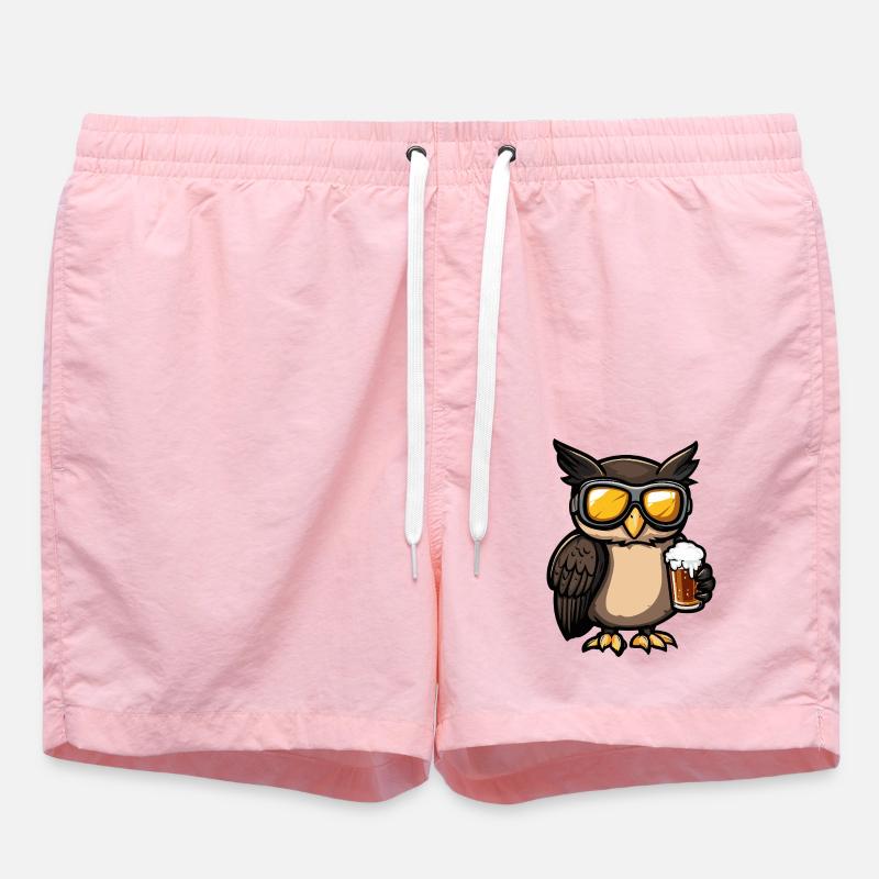 Eule Apres Ski Bier Comic - Badeshorts - Pink