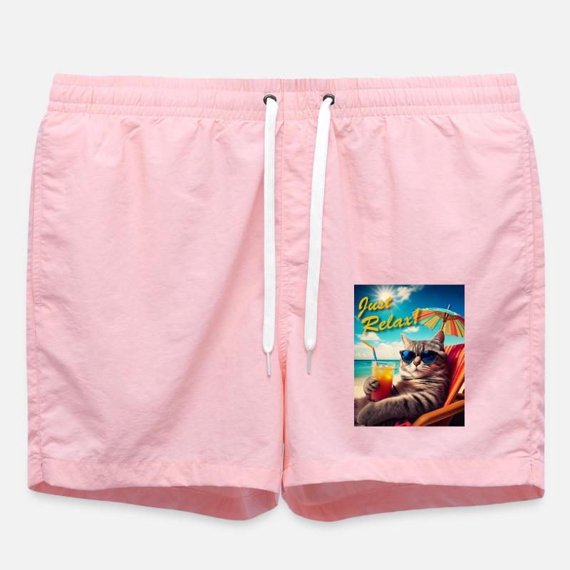 Just Relax Cat - Short de bain - rose