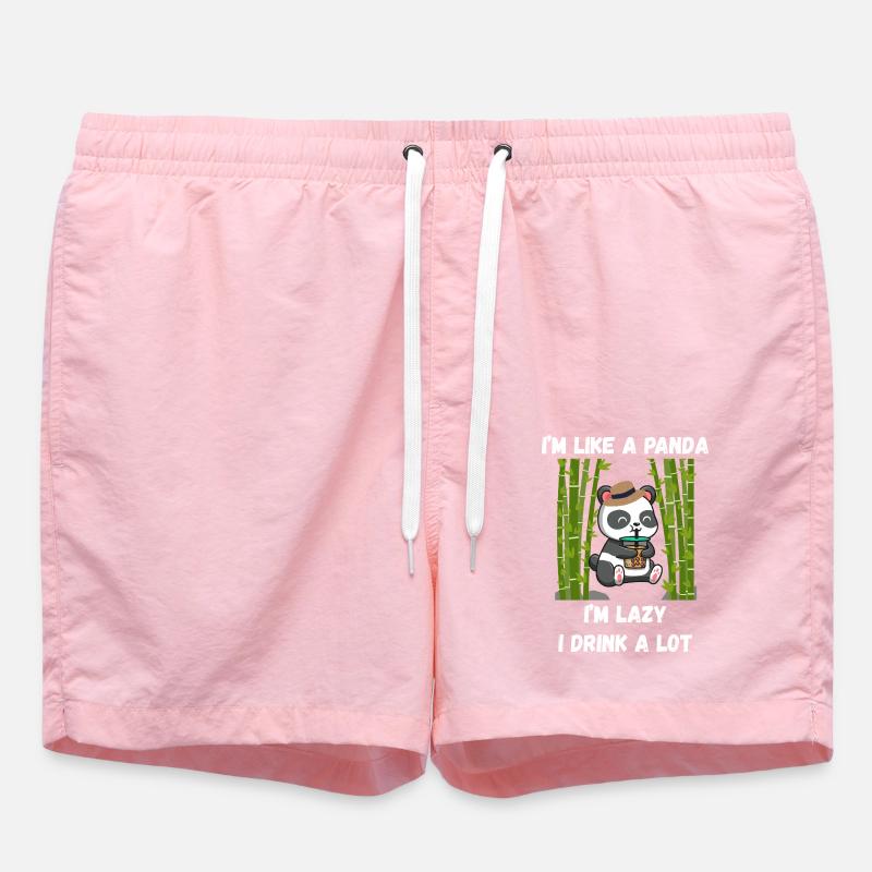 Lazy-Panda-Modus - Badeshorts - Pink