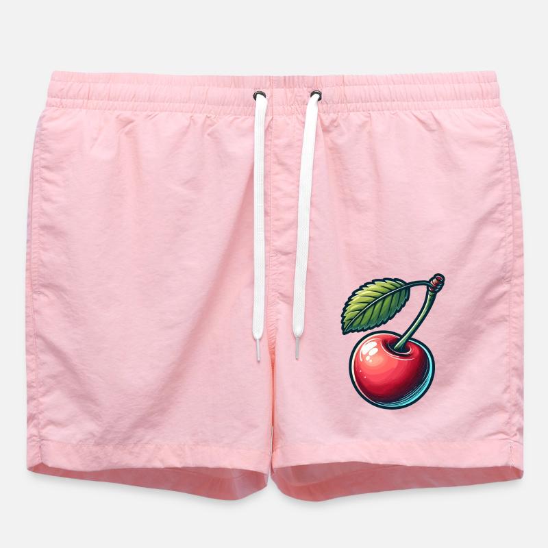 Vogel-Kirsche - Badeshorts - Pink