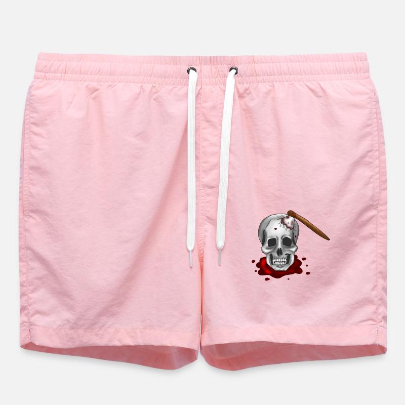 Skull with axe - Swim Trunks - pink