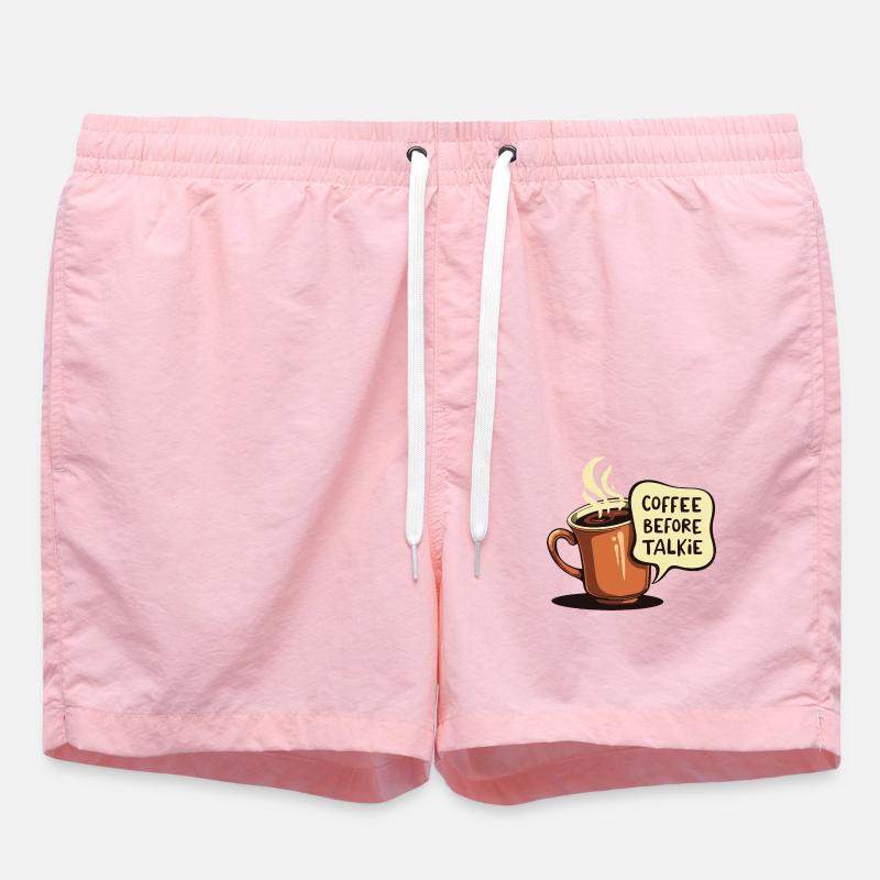 COFFEE BEFORE TALKIE - Swim Trunks - pink