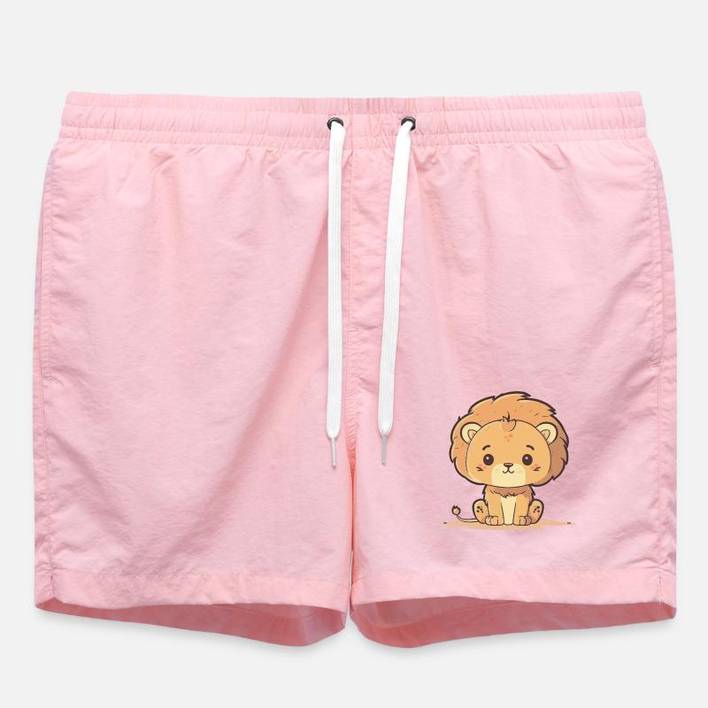 Lion cub - Swim Trunks - pink