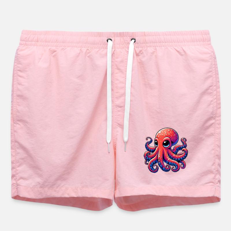 Octopus - Swim Trunks - pink